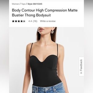 NWT Express Contour compression black bodysuit